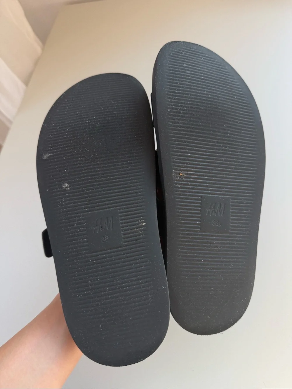 H&M Black Adjustable Footbed Sandals EU38 - Picture 4 of 7